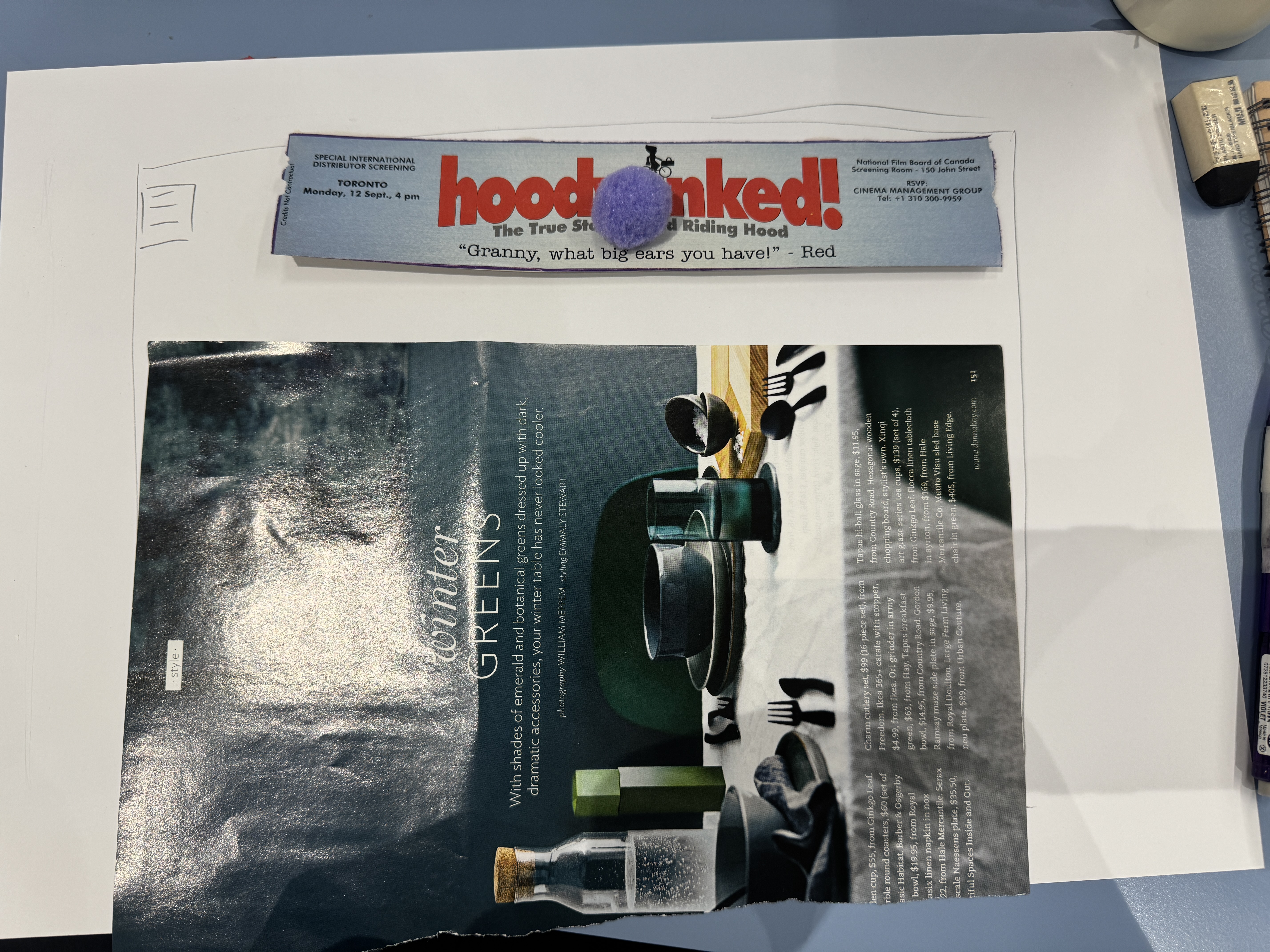 The purple ball represents the mouse. This picture shows that the title can be clicked.